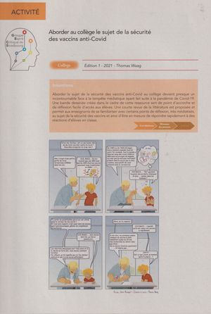 Aborder au collège le sujet de la sécurité des vaccins anti-Covid
